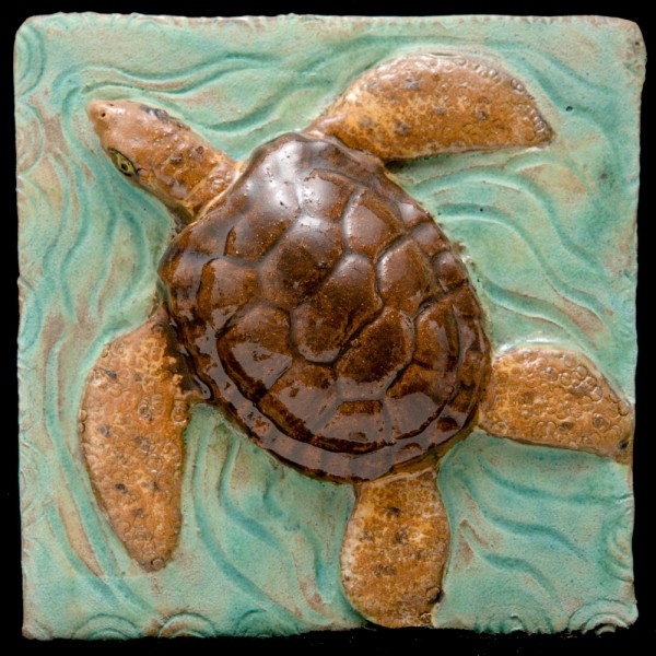 Sea Turtle Tile Rolling Raven Studio Sea Turtle Tile
